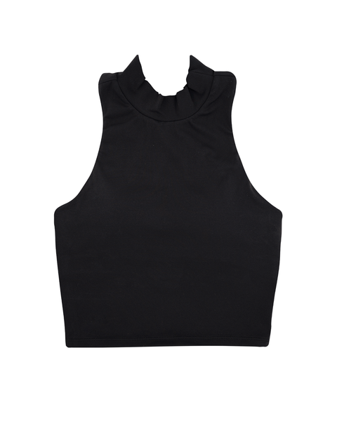 Babylclub Luxgem ハイネック タンクトップ ブラック LUIS ハイネック クロップド タンクトップ -black- – RESELVES