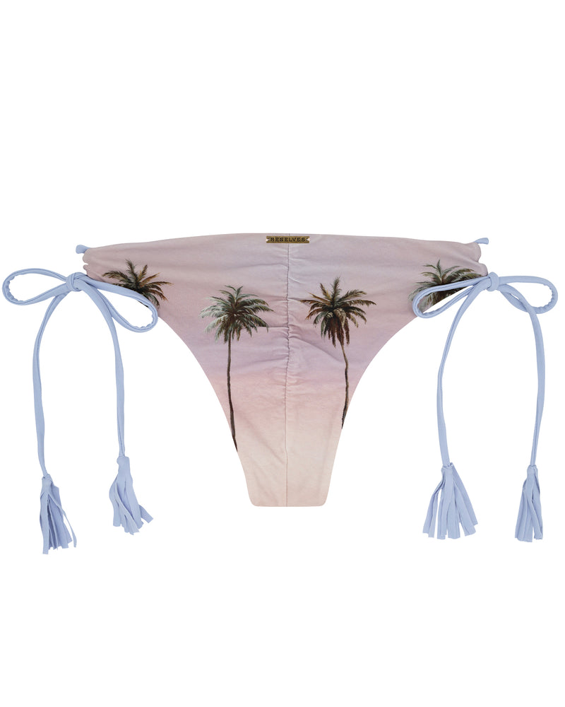 HILO Bikini Bottom -magichour palm / mauve-（リバーシブル フリンジ ビキニ ボトム）