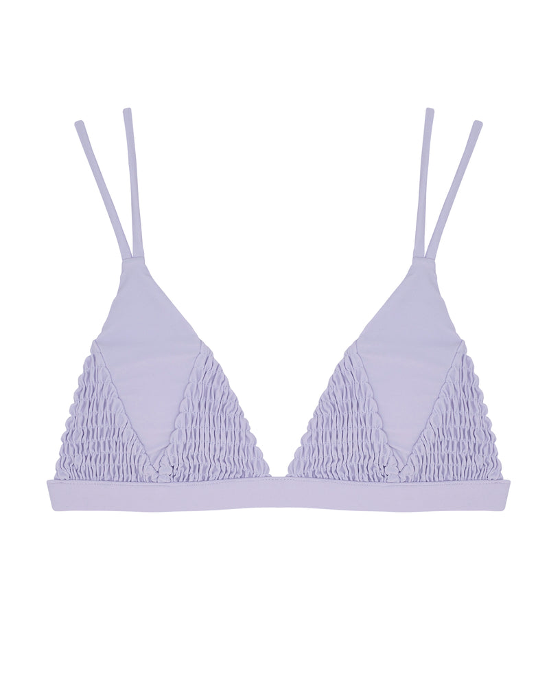 HILO Bikini Top -periwinkle-（シャーリング トライアングル ビキニ トップ）