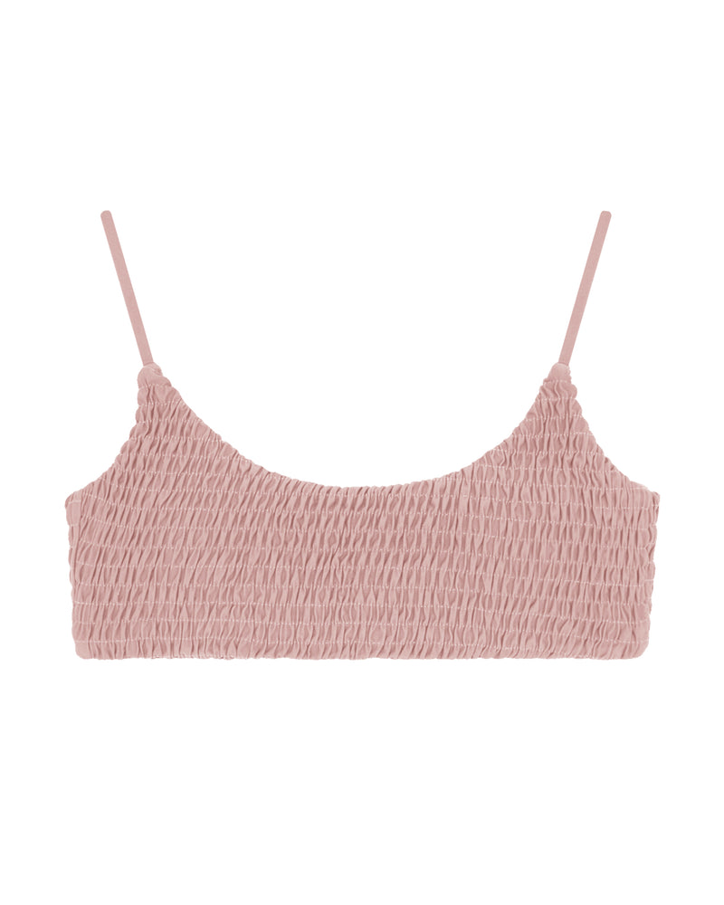 LIZ Bikini Top -pinksand- (クロップドキャミ シャーリング ビキニトップ)