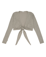 タイフロント ショート丈 カーディガン -vintage khaki-