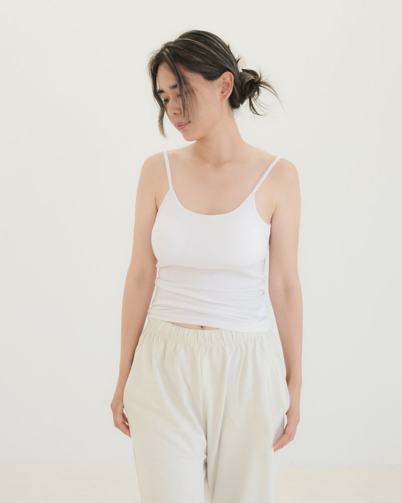 カップインリブキャミ -white- – RESELVES