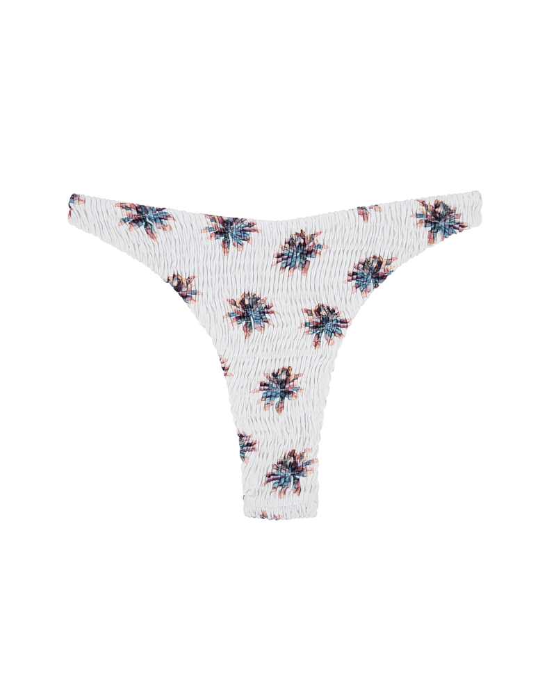 ILIMA Bikini Bottom -succulents spirit / white-（シャーリング ビキニ ボトム）