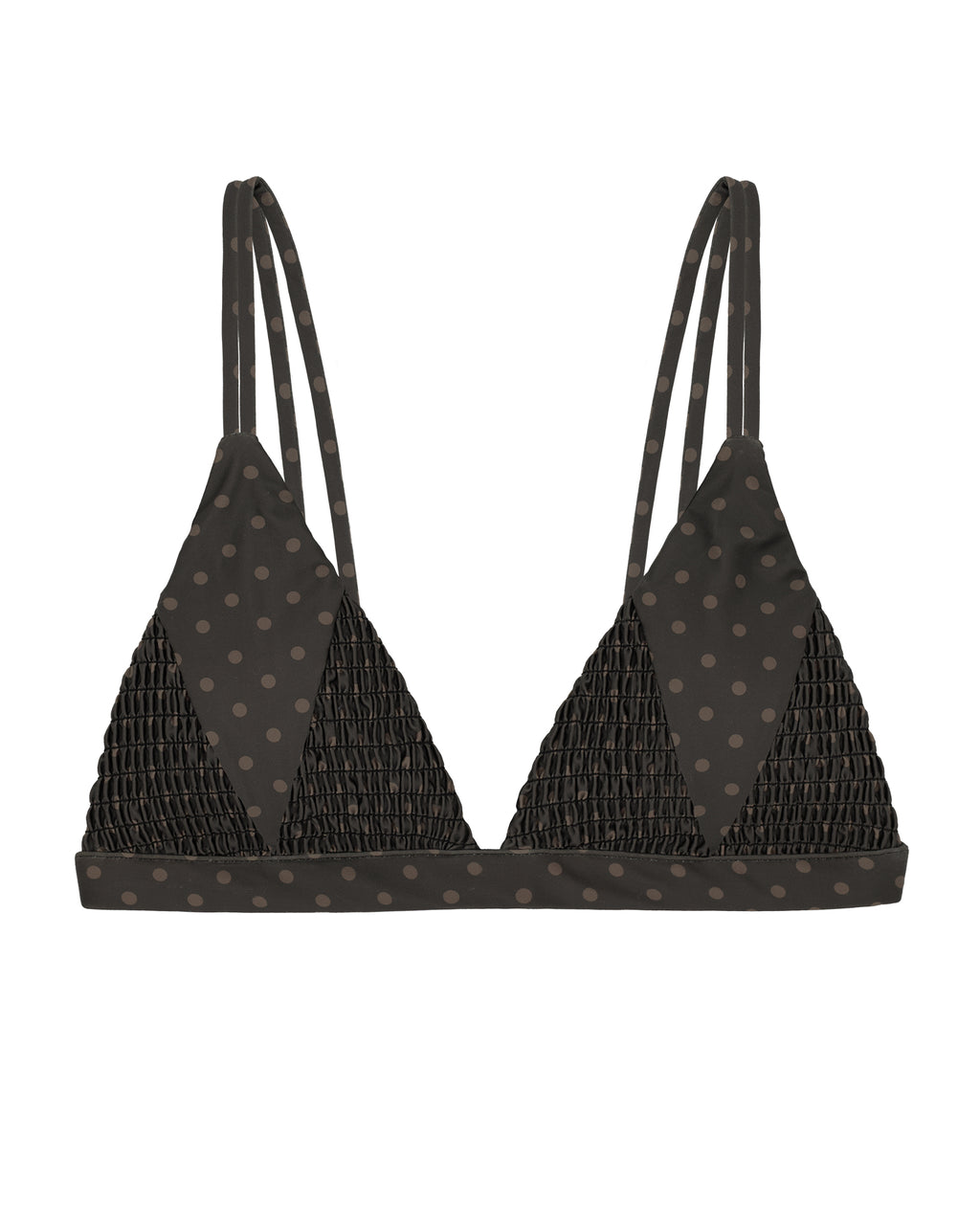 HILO Bikini Top -polka dots / espresso- – RESELVES