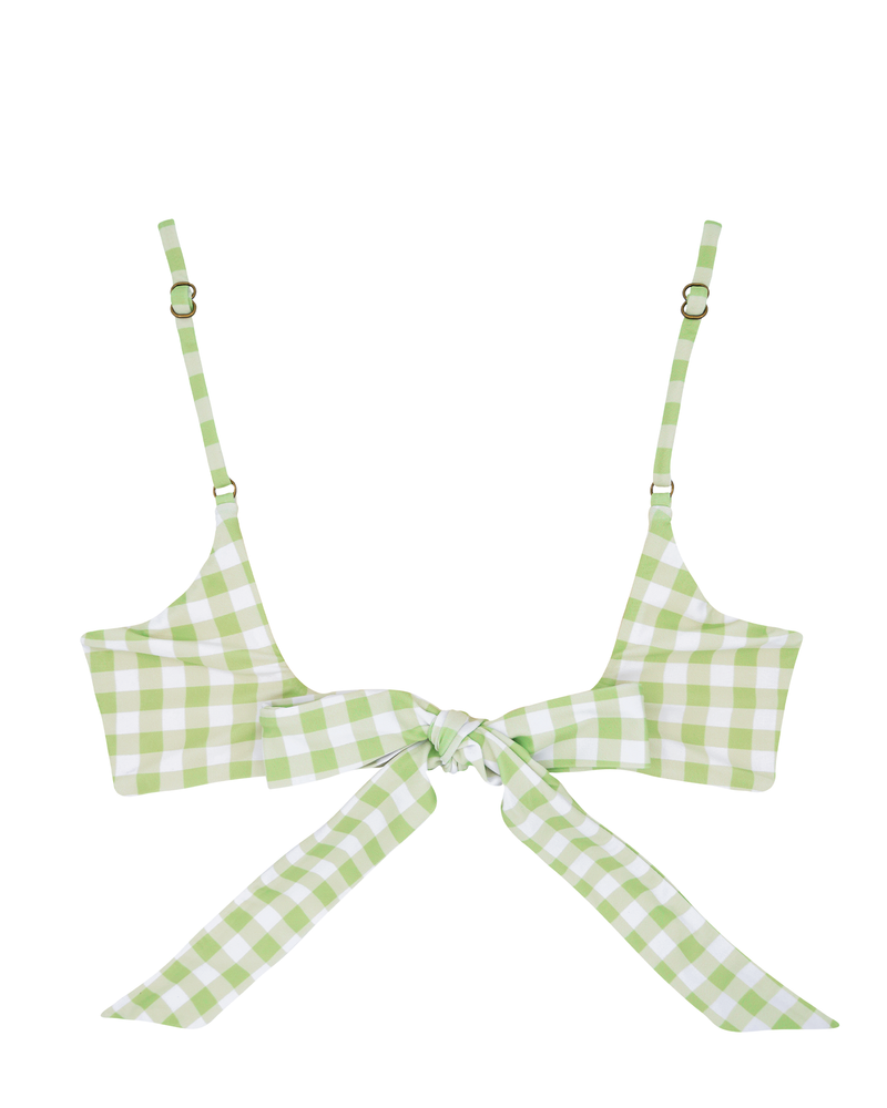 EMA Bikini Top  -gingham check / green-