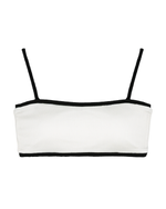 MARGO Bikini Top -white × black- (バイカラー バックリボン バンドゥー ビキニトップ)