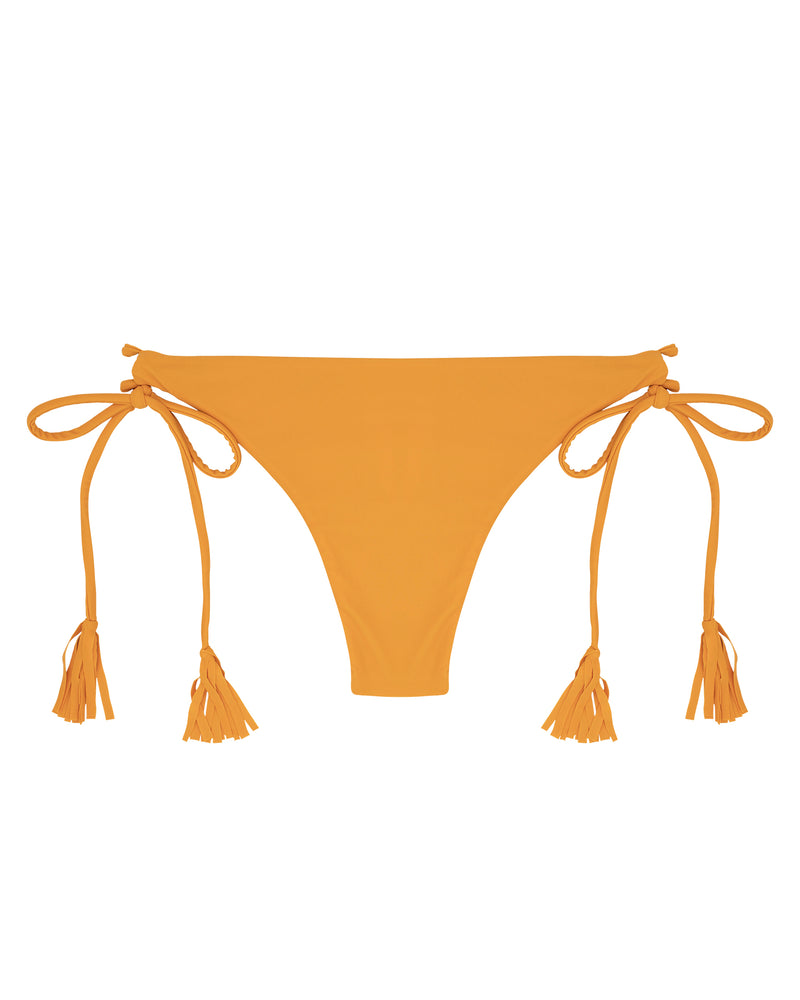 HILO Bikini Bottom -paradise in blue / marigold-（リバーシブル フリンジ ビキニ ボトム）