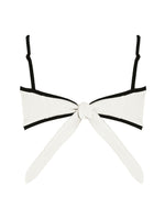 MARGO Bikini Top -white × black- (バイカラー バックリボン バンドゥー ビキニトップ)