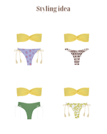 LEI Bikini Top -pineapple-（フロントツイスト バックリボン ビキニ トップ）