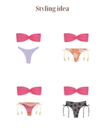 LEI Bikini Top -bubblegum pink-（フロントツイスト バックリボン ビキニ トップ）