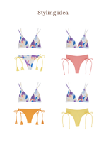 HILO Bikini Top -pastel canvas-（シャーリング トライアングル ビキニ トップ）