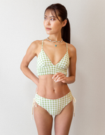 MONICA Bikini Bottom  -gingham check・green / milky-