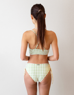 MONICA Bikini Bottom  -gingham check・green / milky-
