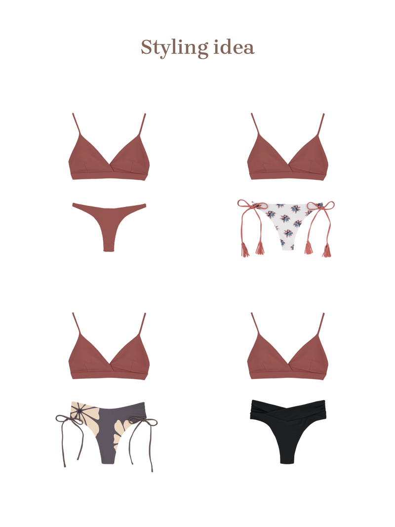 reselves 三角ビキニトップ CALMA Bikini Top -spicy moca-(三角 ビキニ トップ) – RESELVES