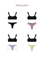 LUANA Bikini Top -black-（ショルダーフリル ビキニ トップ）