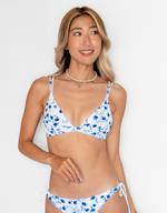 HILO Bikini Top -happiness in the blue-（シャーリング トライアングル ビキニ トップ）