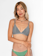 HILO Bikini Top -storm cloud-（シャーリング トライアングル ビキニ トップ）