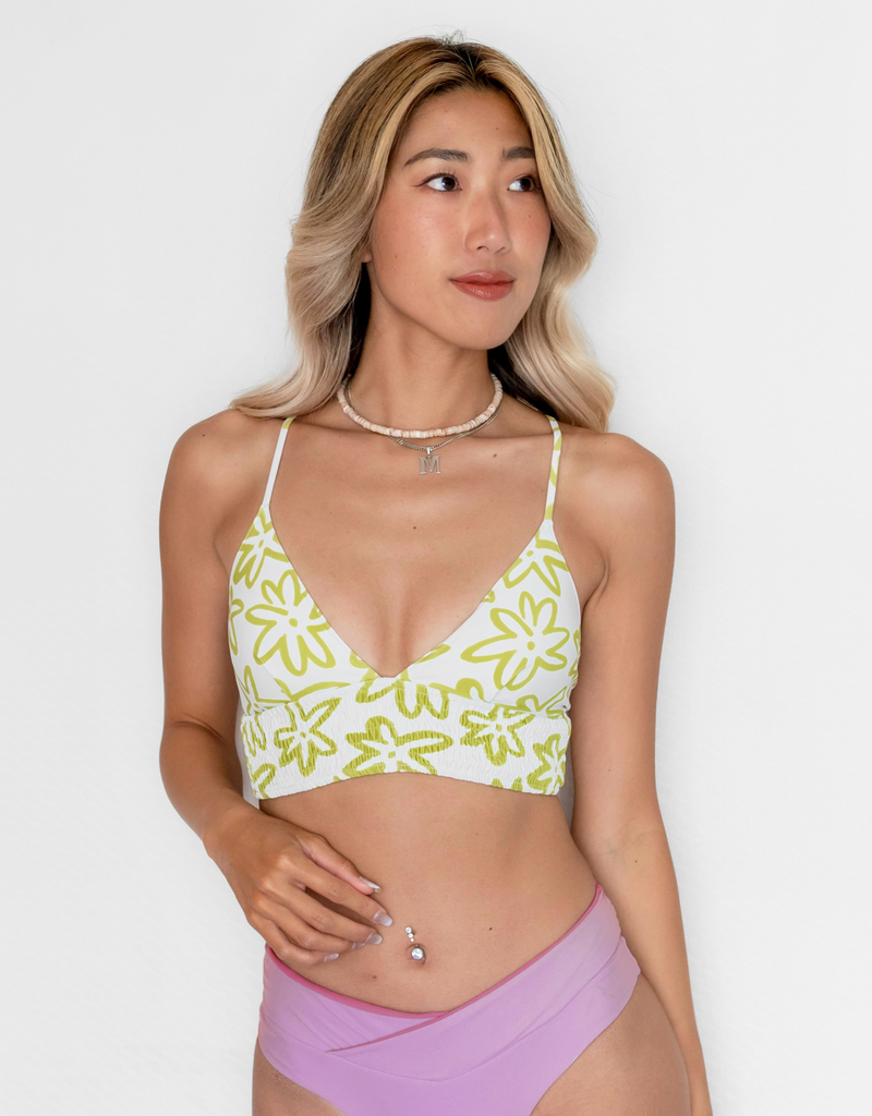 NOA Bikini Top  -lucky charm- (シャーリング ワイドアンダー トライアングル ビキニ トップ）