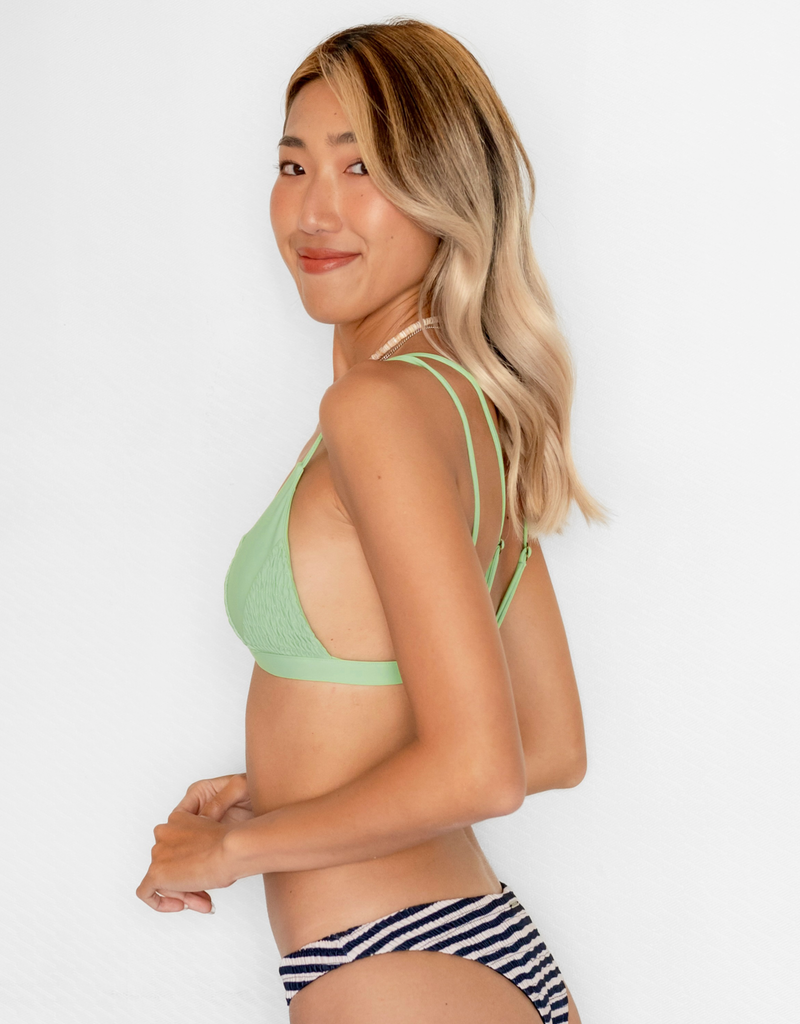 HILO Bikini Top -green apple-（シャーリング トライアングル ビキニ トップ）