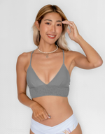 NOA Bikini Top  -storm cloud- (シャーリング ワイドアンダー トライアングル ビキニ トップ)