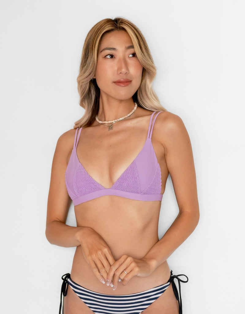 HILO Bikini Top -viola-（シャーリング トライアングル ビキニ トップ）