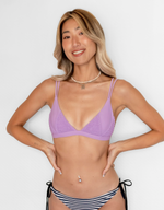 HILO Bikini Top -viola-（シャーリング トライアングル ビキニ トップ）