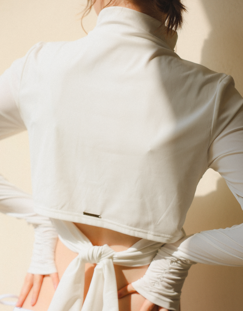 cropped rash guard -white- （クロップド ラッシュガード）