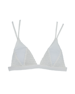 (アウトレット品) HILO Bikini Top -white-（シャーリング トライアングル ビキニ トップ）