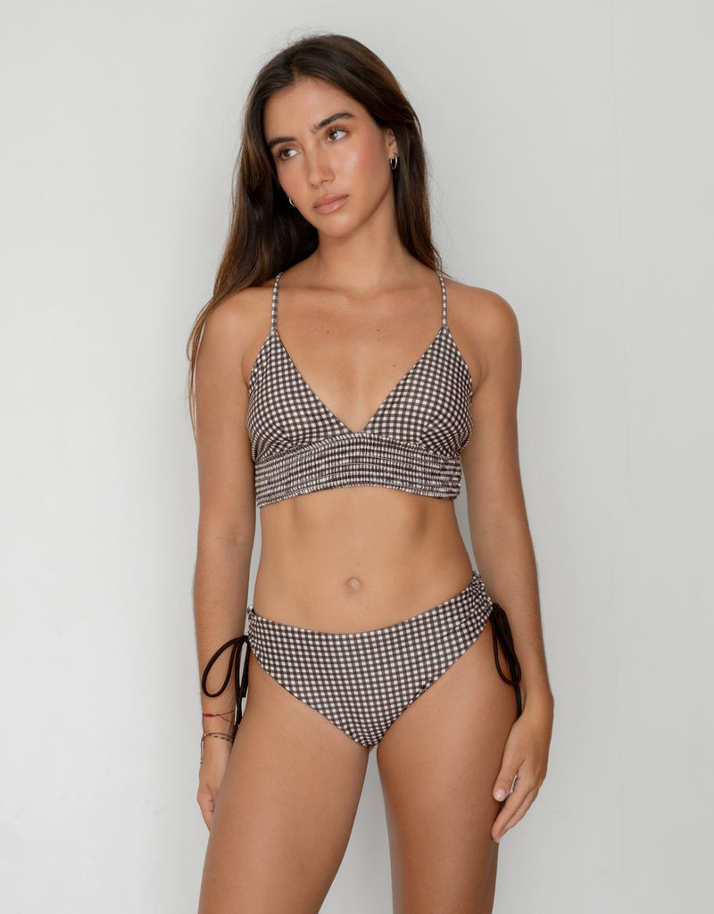 【RESELVES】MONICA Bikini Bottom Mサイズ リバーシブル】MONICA Bikini Bottom -mini gingham check/ coffee