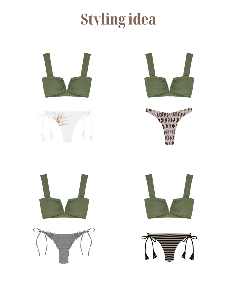 JANE Bikini Top  -olive green-（ビキニ トップ）
