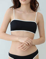 MARGO Bikini Top -black × white- (バイカラー バックリボン バンドゥー ビキニトップ)