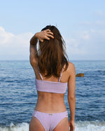 AMELIA Bikini Top -lavender-（シャーリング フロントリボン ビキニ トップ）