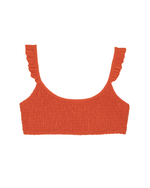 LUANA Bikini Top -orange-（ショルダーフリル ビキニ トップ）