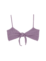 AMELIA Bikini Top -lavender-（シャーリング フロントリボン ビキニ トップ）