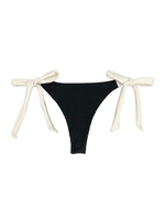 ARIA Bikini Bottom -black×off white-（バイカラー サイドリボン ビキニ ボトム）