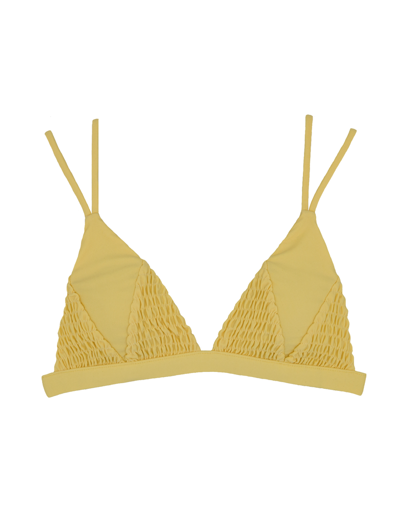 HILO Bikini Top -pineapple-（シャーリング トライアングル ビキニ トップ）