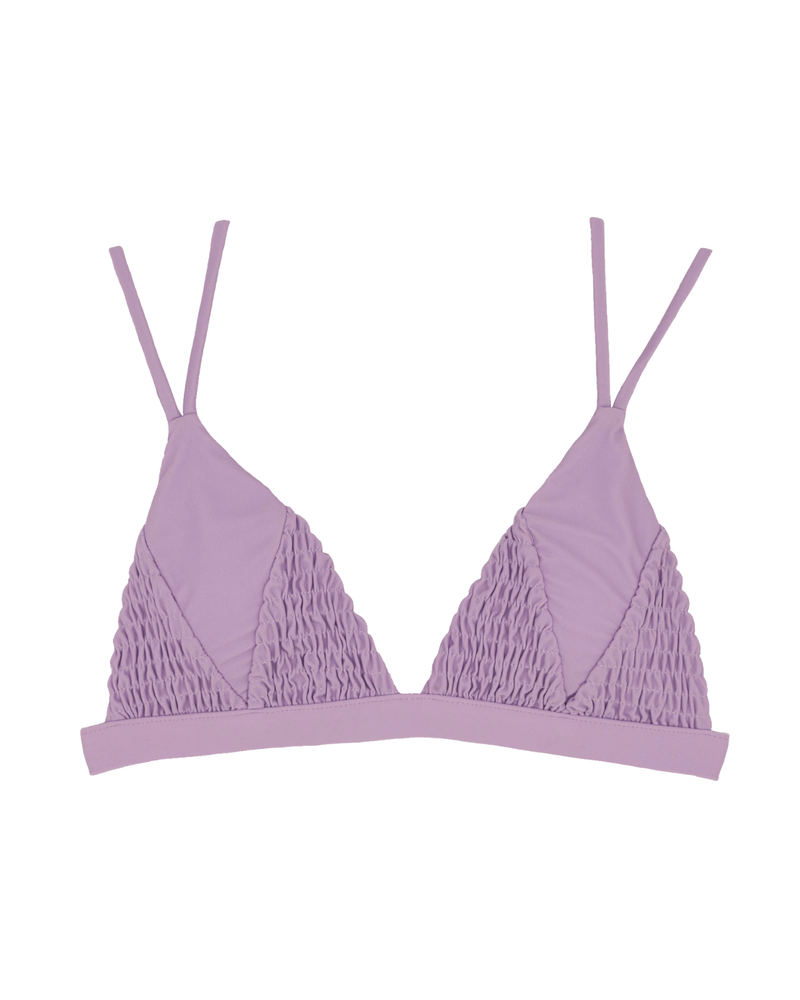 HILO Bikini Top -lilac-（シャーリング トライアングル ビキニ トップ）
