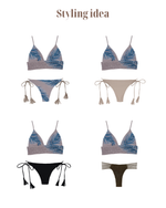NOA Bikini Top -sandy beach- (シャーリング ワイドアンダー トライアングル ビキニ トップ）