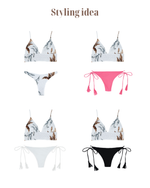 NOA Bikini Top -leaf hope- (シャーリング ワイドアンダー トライアングル ビキニ トップ）