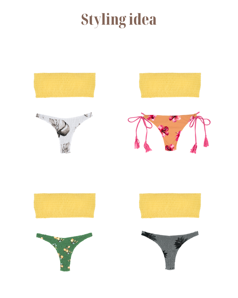 ILIMA Bikini Top -pineapple-（シャーリング バンドゥー ビキニ トップ）