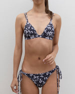 HILO Bikini Set -My daisies-　〔 シャーリング トライアングルビキニ ハーフブラジリアンビキニ 〕
